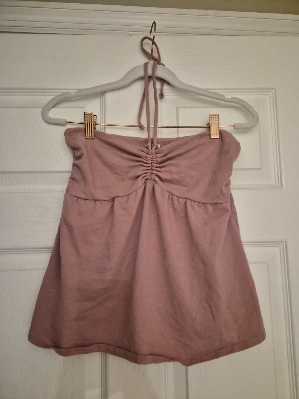 Hollister Dusty Rose Strapless Halter Tie Mini Dress